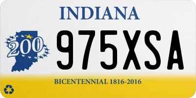 IN license plate 975XSA