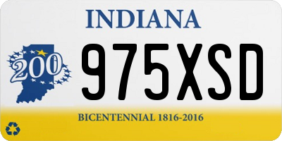 IN license plate 975XSD