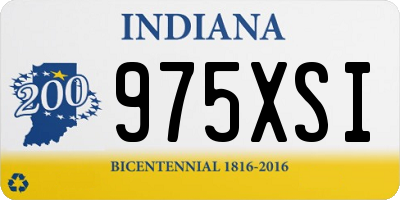 IN license plate 975XSI