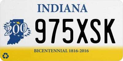 IN license plate 975XSK
