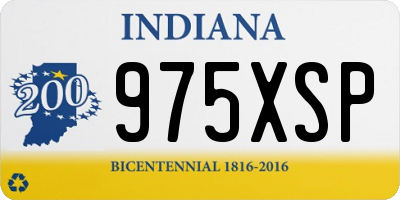 IN license plate 975XSP