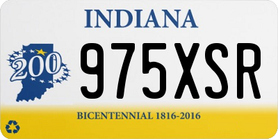 IN license plate 975XSR