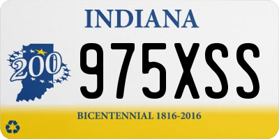 IN license plate 975XSS