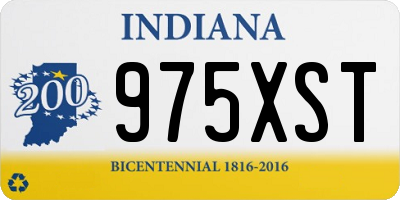 IN license plate 975XST