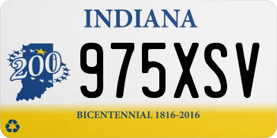 IN license plate 975XSV