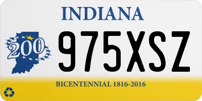 IN license plate 975XSZ