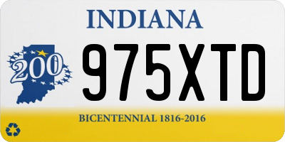 IN license plate 975XTD