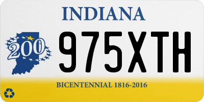 IN license plate 975XTH