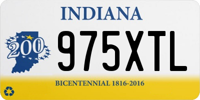 IN license plate 975XTL