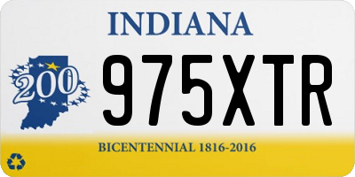 IN license plate 975XTR