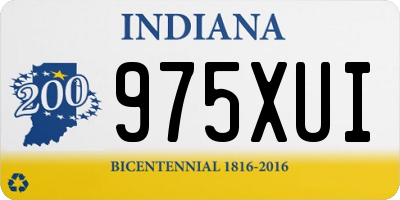 IN license plate 975XUI