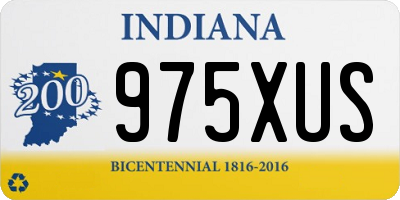 IN license plate 975XUS