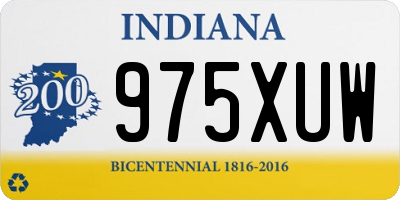 IN license plate 975XUW