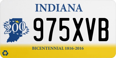 IN license plate 975XVB