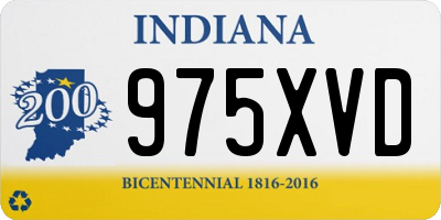 IN license plate 975XVD