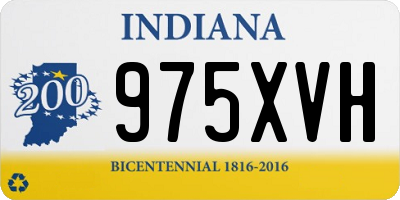 IN license plate 975XVH