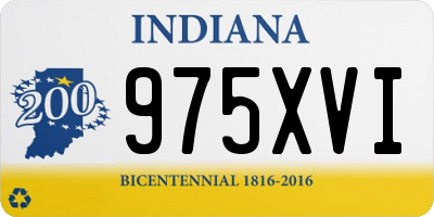 IN license plate 975XVI