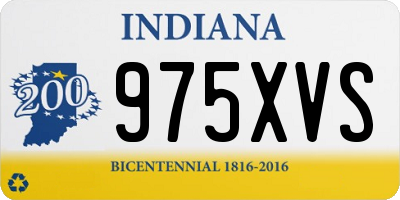 IN license plate 975XVS