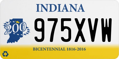 IN license plate 975XVW