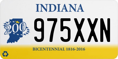 IN license plate 975XXN