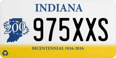 IN license plate 975XXS
