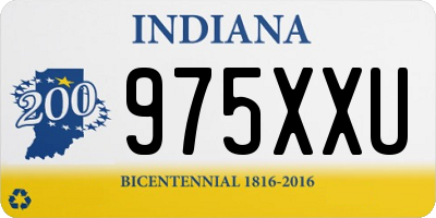 IN license plate 975XXU