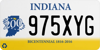 IN license plate 975XYG