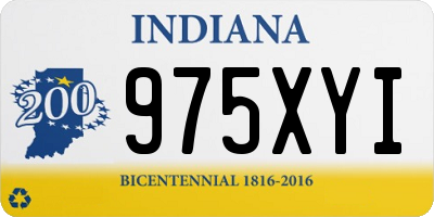 IN license plate 975XYI