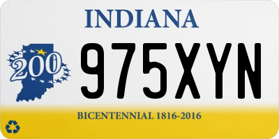 IN license plate 975XYN