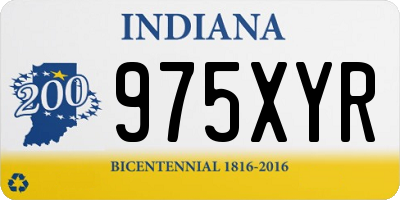 IN license plate 975XYR