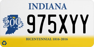 IN license plate 975XYY
