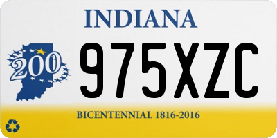 IN license plate 975XZC
