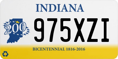 IN license plate 975XZI