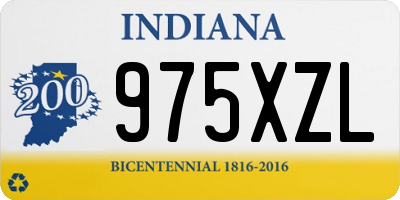 IN license plate 975XZL