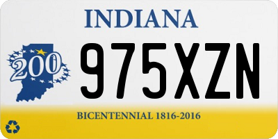 IN license plate 975XZN