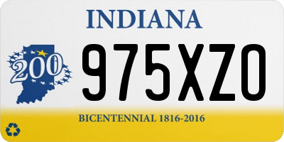IN license plate 975XZO