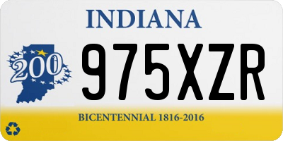 IN license plate 975XZR