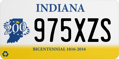 IN license plate 975XZS