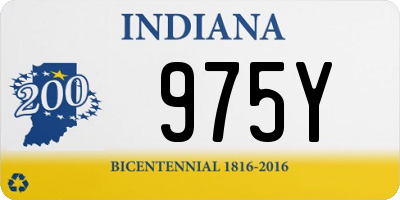 IN license plate 975Y