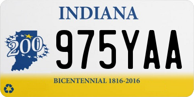 IN license plate 975YAA
