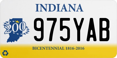 IN license plate 975YAB