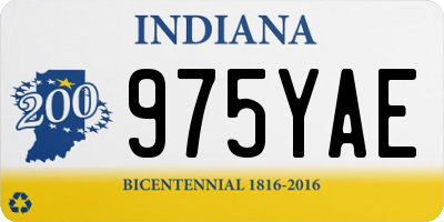IN license plate 975YAE