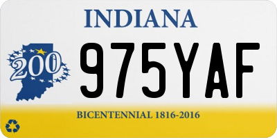 IN license plate 975YAF