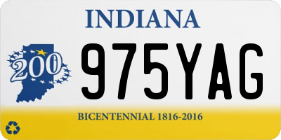 IN license plate 975YAG