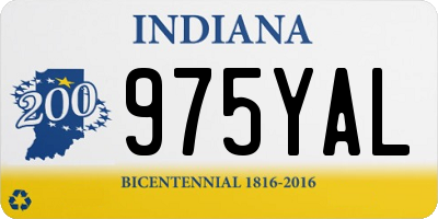 IN license plate 975YAL