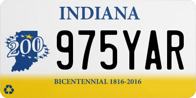 IN license plate 975YAR