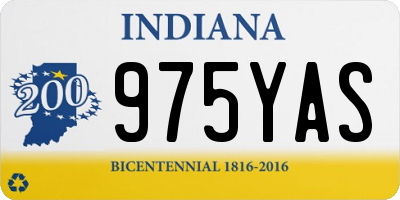 IN license plate 975YAS