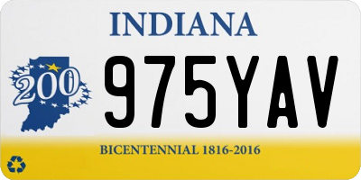 IN license plate 975YAV