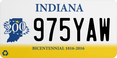 IN license plate 975YAW