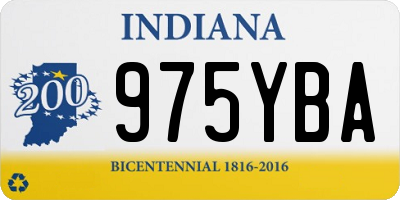 IN license plate 975YBA
